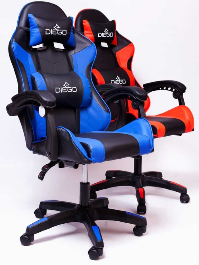Крісло геймерське DIEGO з масажем чорно-синє – фото 9