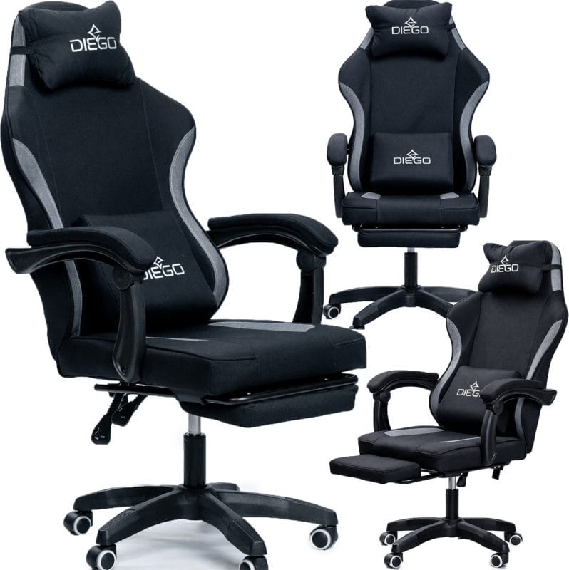 Крісло геймерське DIEGO Soft Black