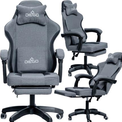 Крісло геймерське DIEGO Soft Gray