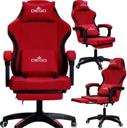 Крісло геймерське DIEGO Soft Red
