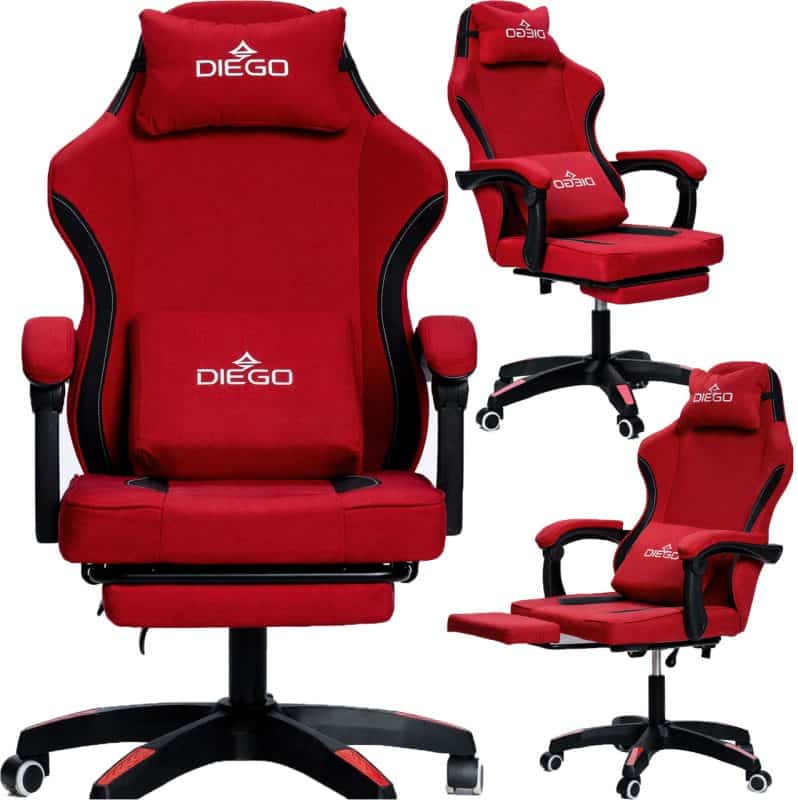 Крісло геймерське DIEGO Soft Red