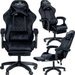 Крісло геймерське DIEGO ALCANTARA PRO Black