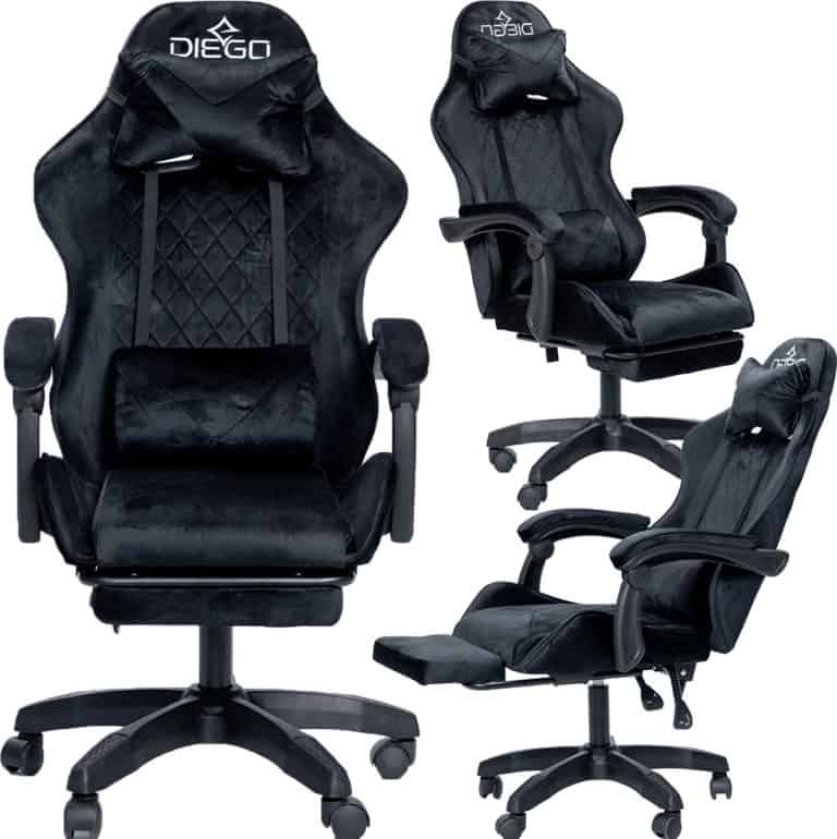 Крісло геймерське DIEGO ALCANTARA PRO Black