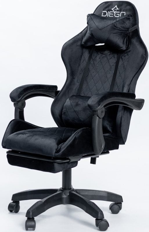 Крісло геймерське DIEGO ALCANTARA PRO Black – фото 2