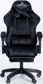 Крісло геймерське DIEGO ALCANTARA PRO Black – фото 4