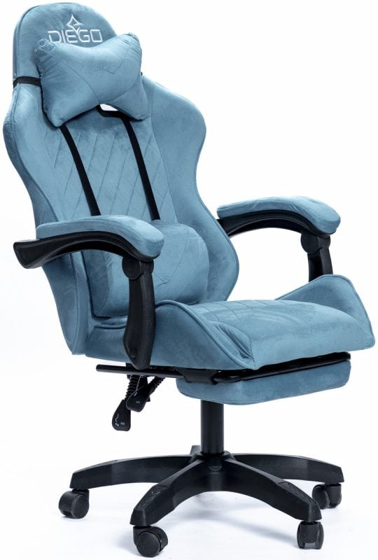 Крісло геймерське DIEGO ALCANTARA PRO Blue – фото 2