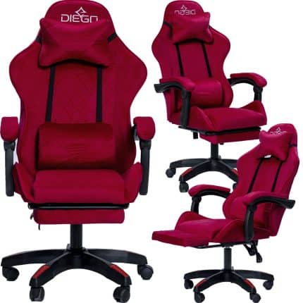 Крісло геймерське DIEGO ALCANTARA PRO Red