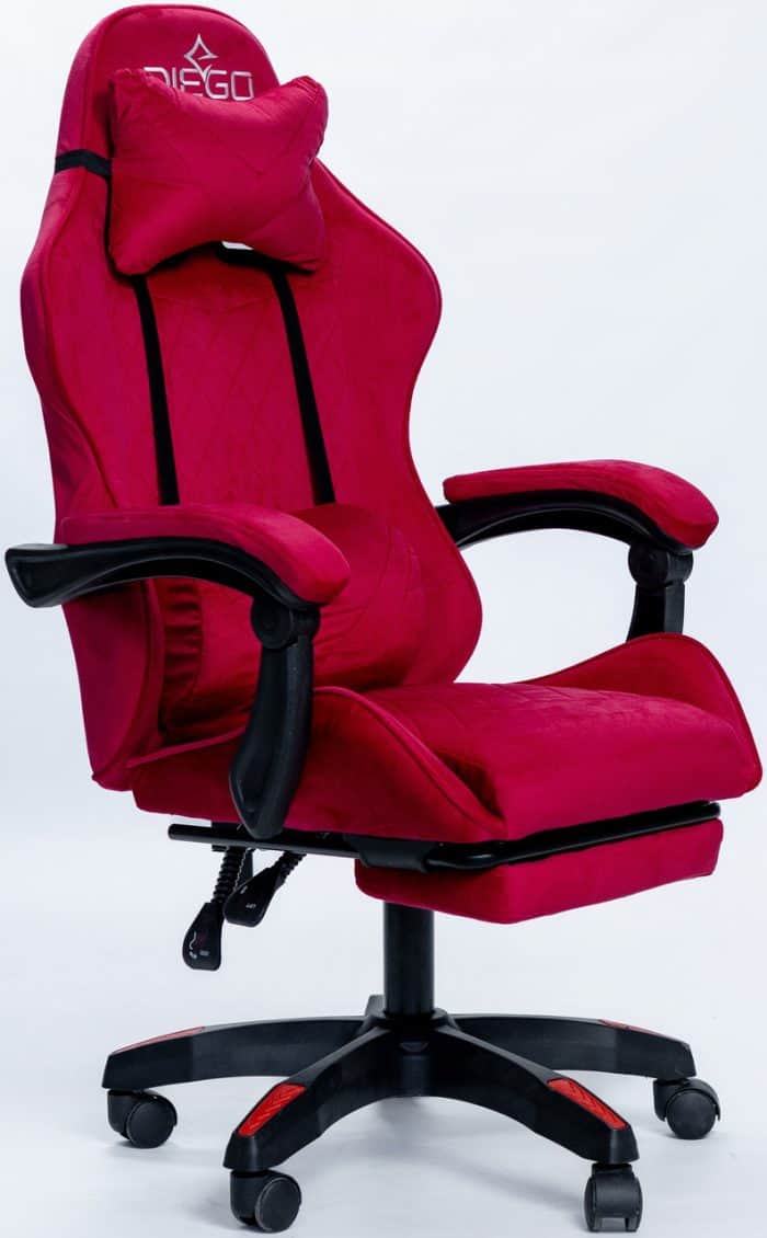Крісло геймерське DIEGO ALCANTARA PRO Red – фото 4