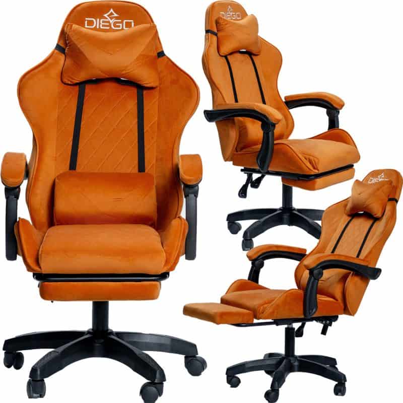 Крісло геймерське DIEGO ALCANTARA PRO Orange