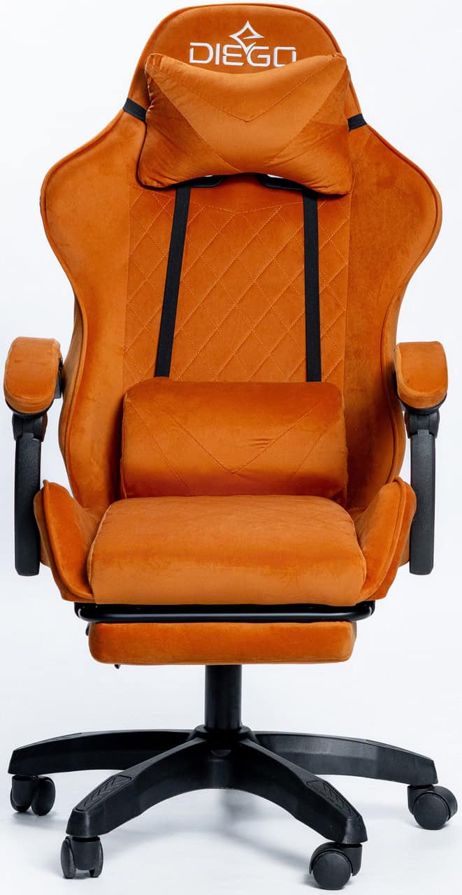 Крісло геймерське DIEGO ALCANTARA PRO Orange – фото 2