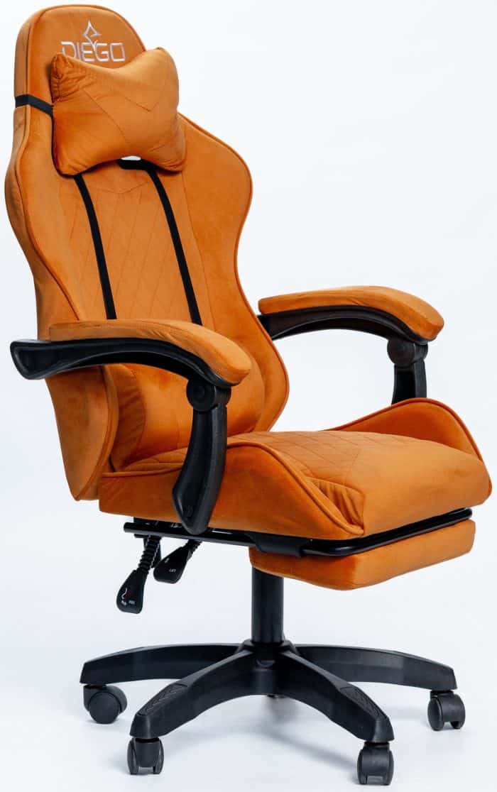 Крісло геймерське DIEGO ALCANTARA PRO Orange – фото 3