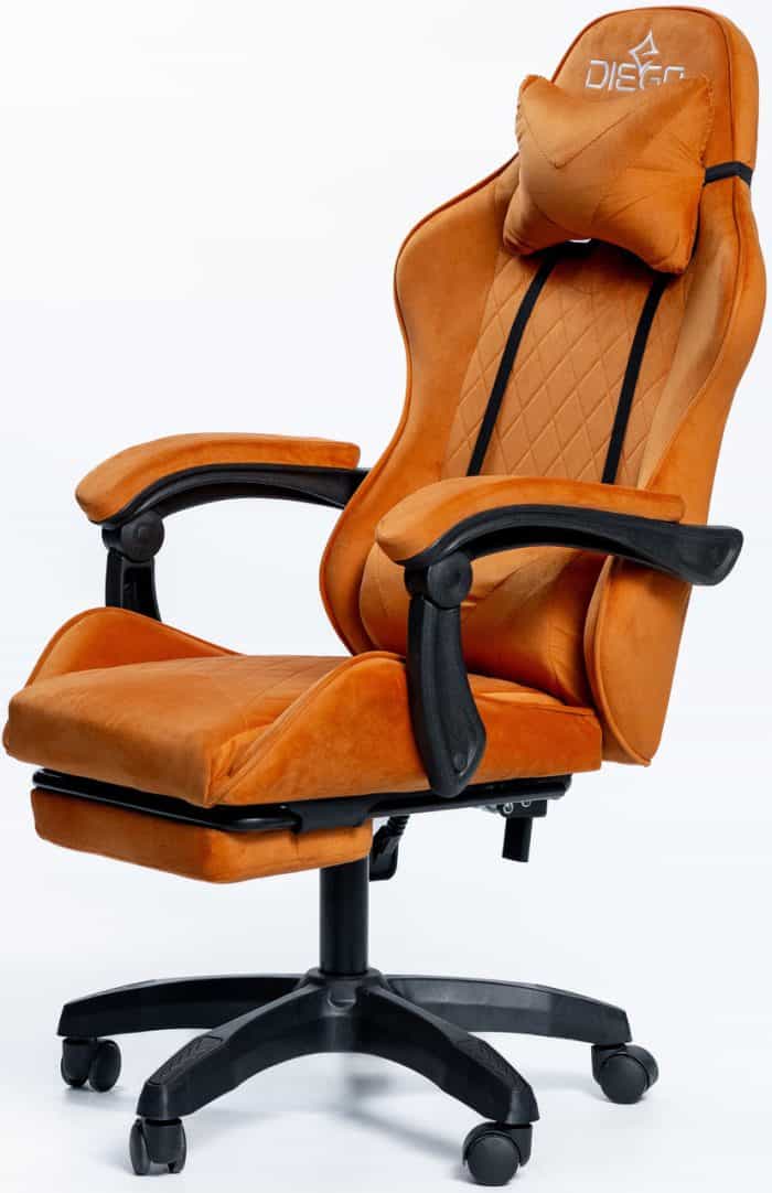 Крісло геймерське DIEGO ALCANTARA PRO Orange – фото 5