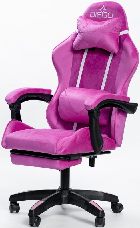 Крісло геймерське DIEGO ALCANTARA PRO Pink – фото 2
