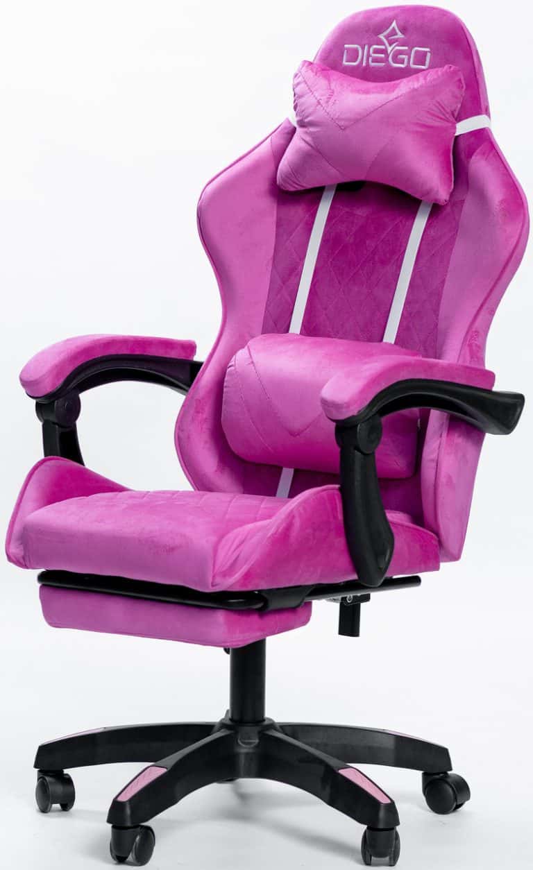 Крісло геймерське DIEGO ALCANTARA PRO Pink – фото 2