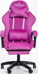 Крісло геймерське DIEGO ALCANTARA PRO Pink – фото 4
