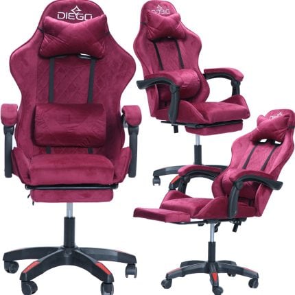 Крісло геймерське DIEGO ALCANTARA PRO Cherry