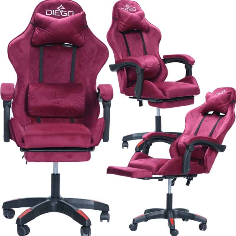 Крісло геймерське DIEGO ALCANTARA PRO Cherry