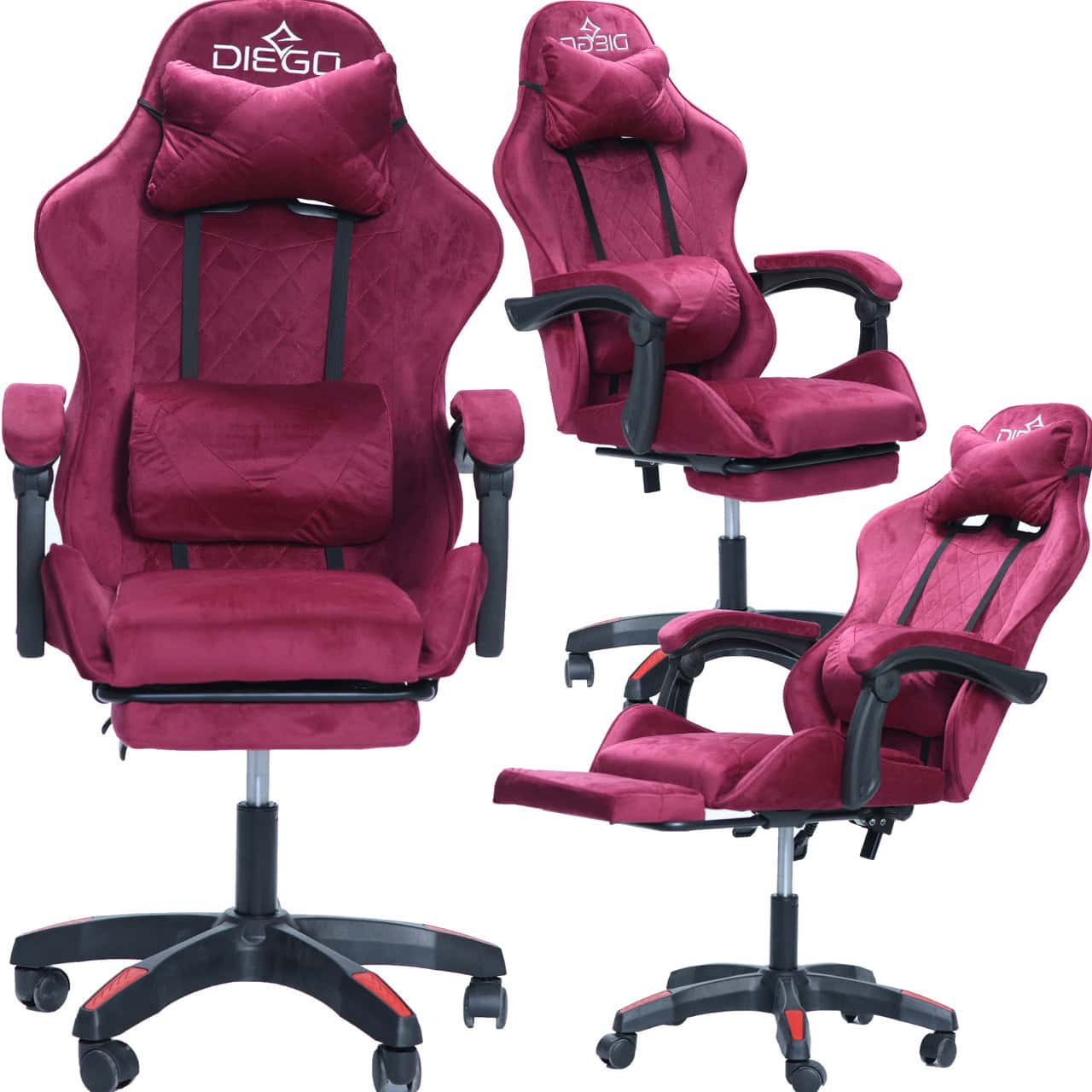 Крісло геймерське DIEGO ALCANTARA PRO Cherry