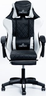 Крісло геймерське DIEGO AERO Black-White – фото 2