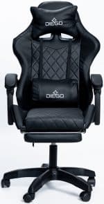 Крісло геймерське DIEGO AERO Full Black – фото 6