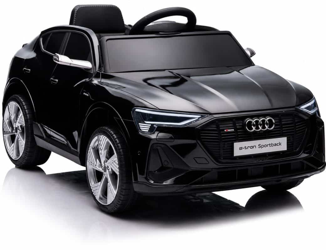 Дитячий електромобіль Audi e-tron 12V чорний з пультом керування Diego – фото 2