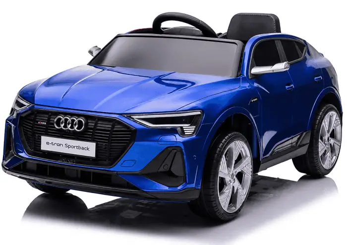 Дитячий електромобіль Audi e-tron 12V синій з пультом керування Diego