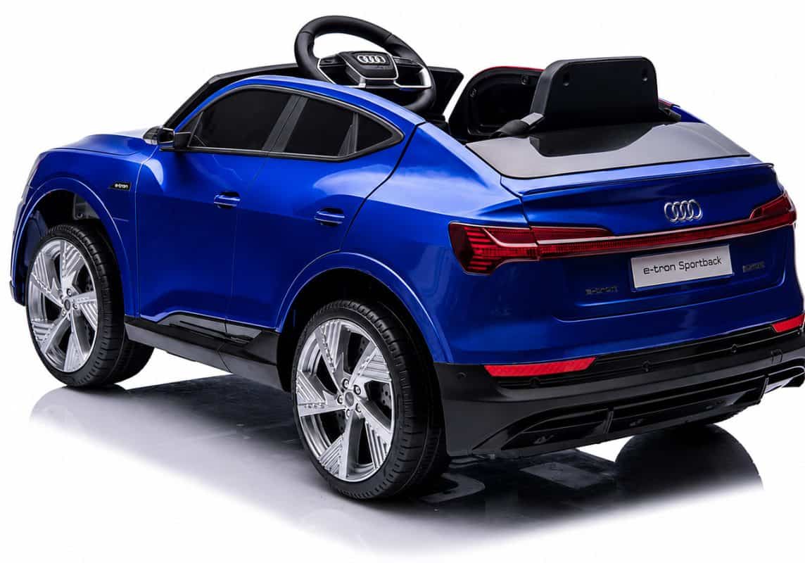 Дитячий електромобіль Audi e-tron 12V синій з пультом керування Diego – фото 2