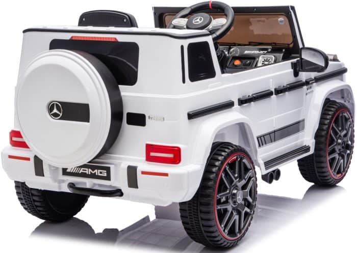 Дитячий електромобіль MERCEDES G63 4×4 12V білий з пультом керування Diego – фото 9