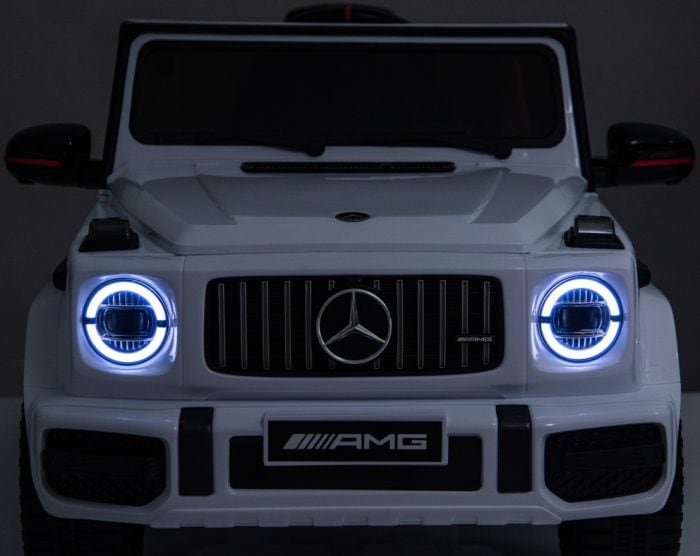 Дитячий електромобіль MERCEDES G63 4×4 12V білий з пультом керування Diego – фото 10