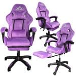 Крісло геймерське DIEGO ALCANTARA PRO Light Purple