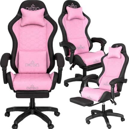 Крісло геймерське DIEGO Fabric X Pink
