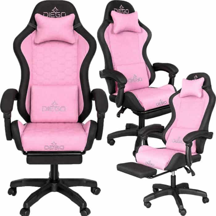 Крісло геймерське DIEGO Fabric X Pink