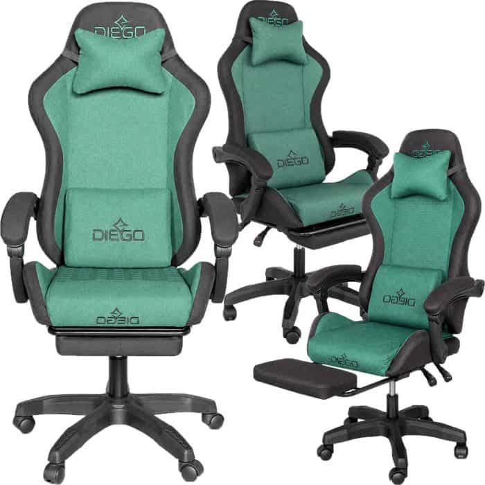 Крісло геймерське DIEGO Fabric X Green