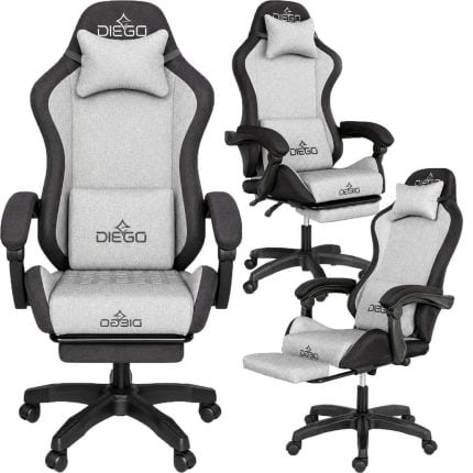 Крісло геймерське DIEGO Fabric X Gray