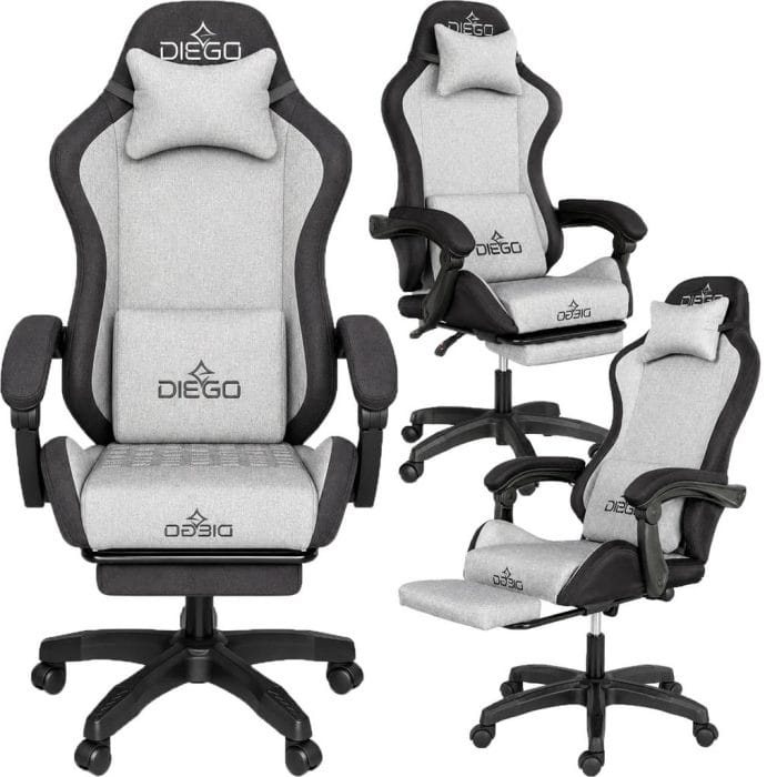 Крісло геймерське DIEGO Fabric X Gray