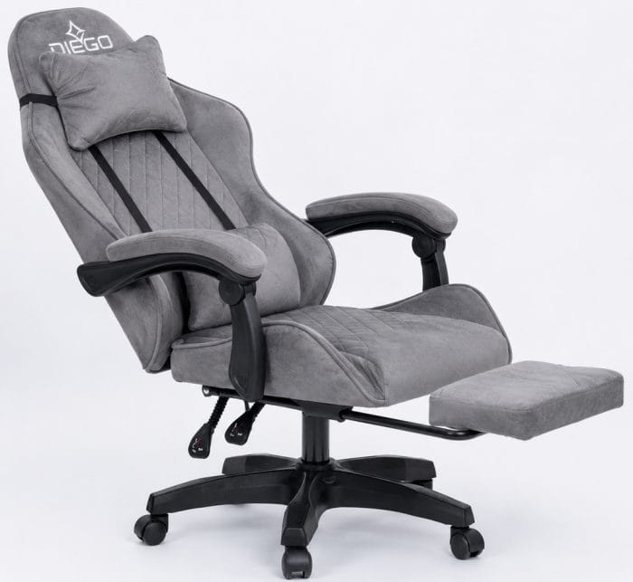 Крісло геймерське DIEGO ALCANTARA PRO Gray – фото 5