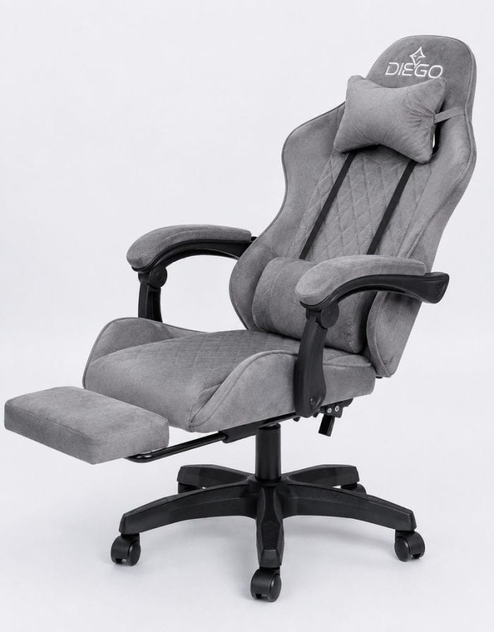 Крісло геймерське DIEGO ALCANTARA PRO Gray – фото 6